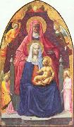 Madonna and Child, Saint Anne and the Angels Masolino